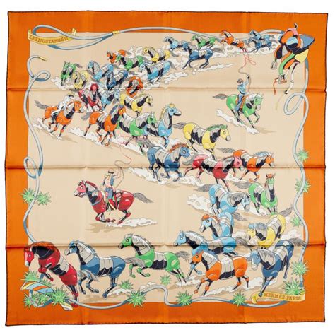 hermes les mustangs|Les Mustangs II double face scarf 90 .